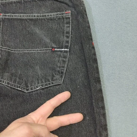 Southpole Jeans Men's 38 Fits 37x31 Black Baggy Denim Authentic Collection Y2K - Picture 4 of 15